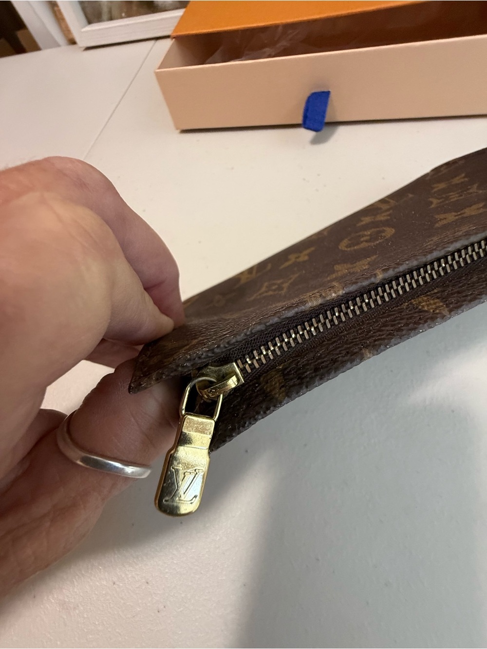 Louis Vuitton Monogram Canvas Pouch with Box in Brown - Picture 2 of 7